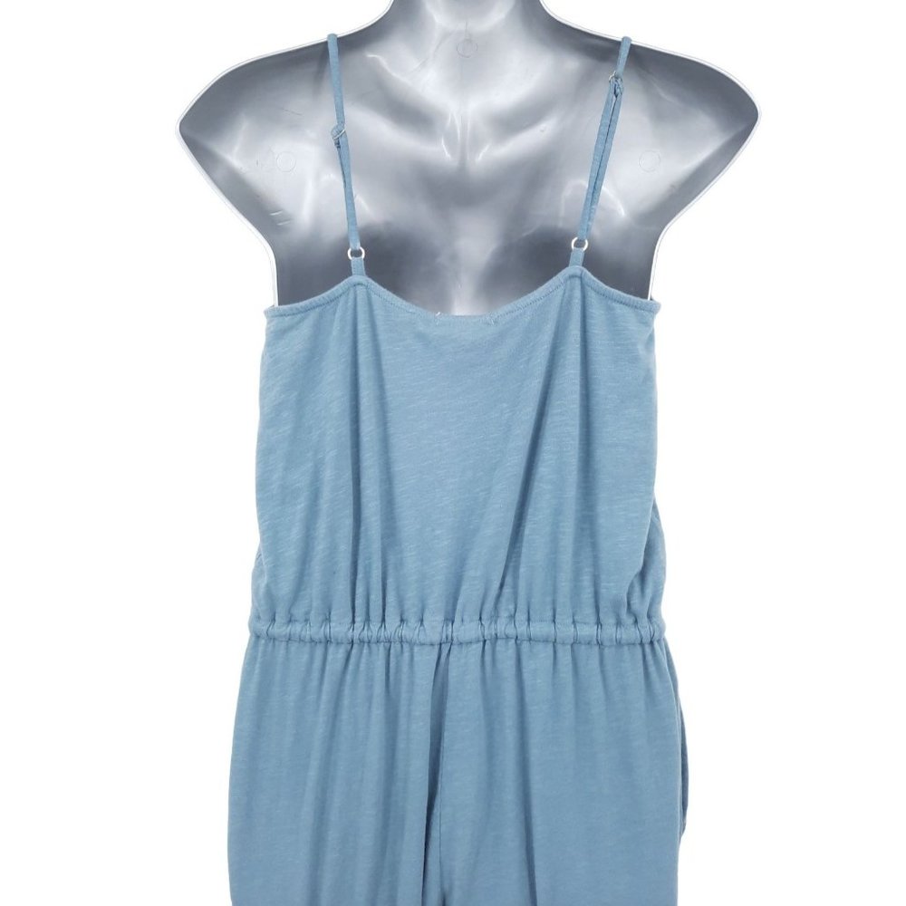 NEW Sundry Teal White Tie Dye Stripe Jogger Leg Sleeveless Jumpsuit Size 1 Small - Picture 13 of 13